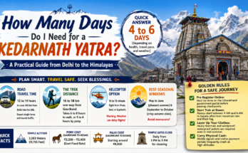 how many days for kedarnath yatra